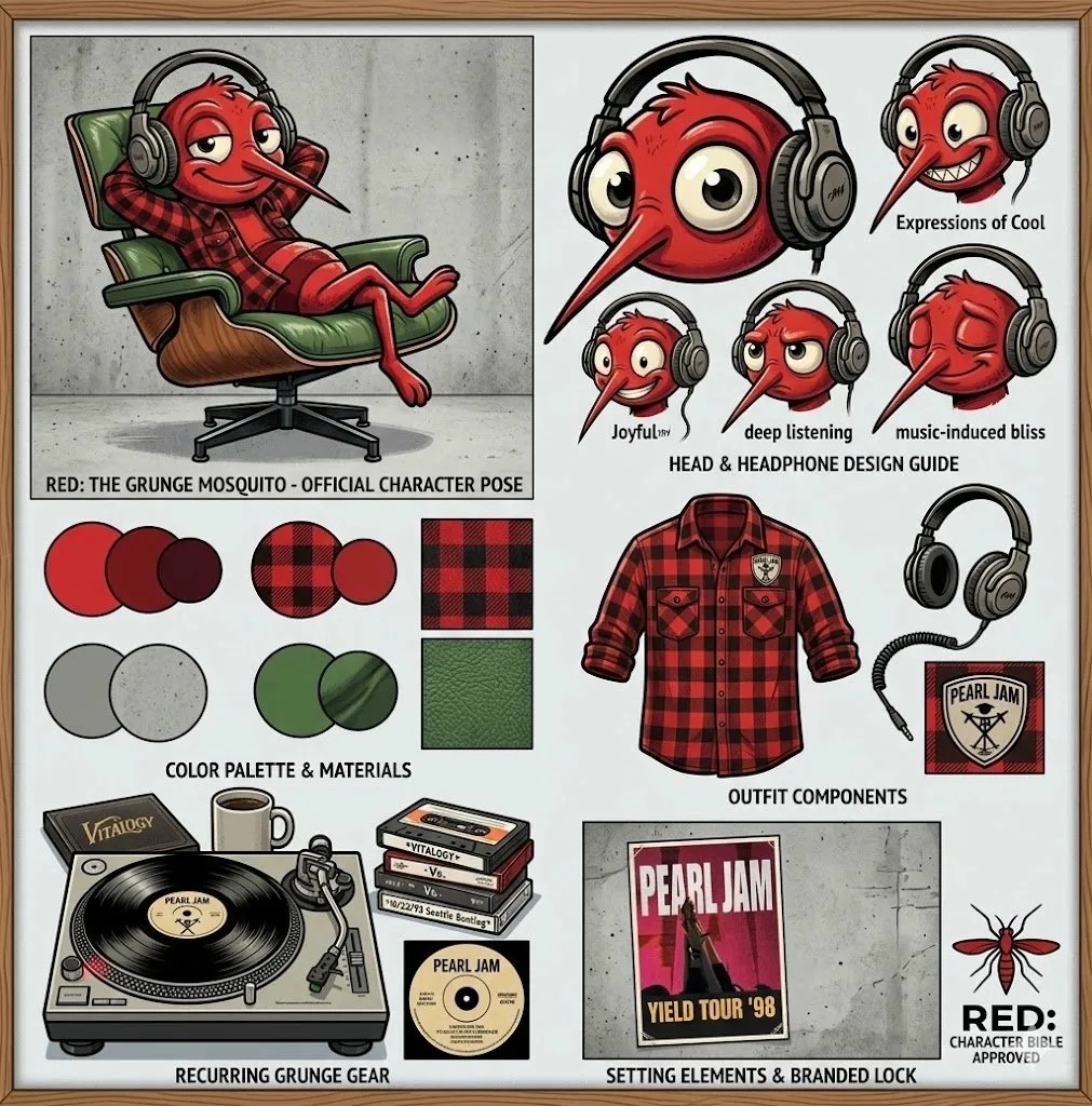 Red the Grunge Mosquito Official Character Pose